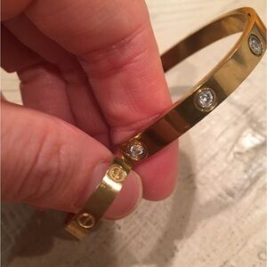 Bracelet and ring gold jewelry set - Very good condition